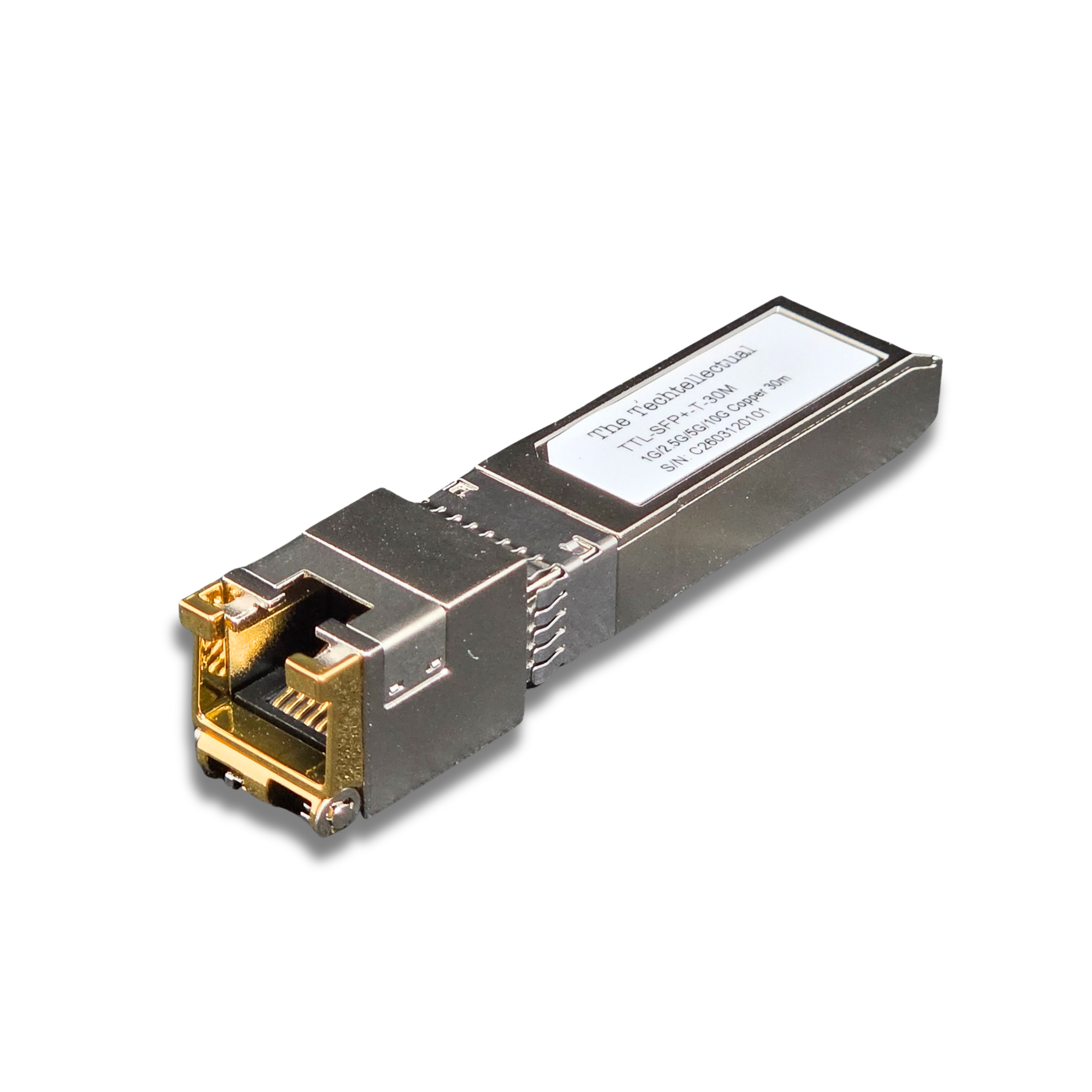 10/5G/2.5G/1Gbps NBASE-T SFP+ MSA Copper 30m RJ-45 Transceiver Module ...