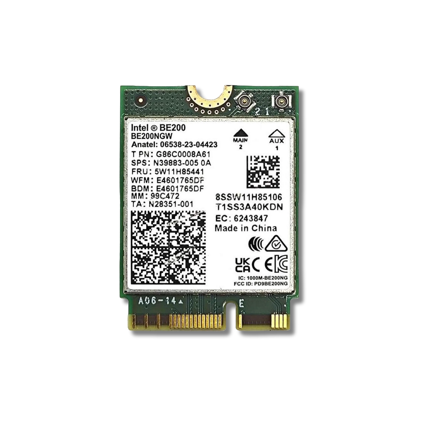 Intel BE200 NGW Wireless network adapter on a white background