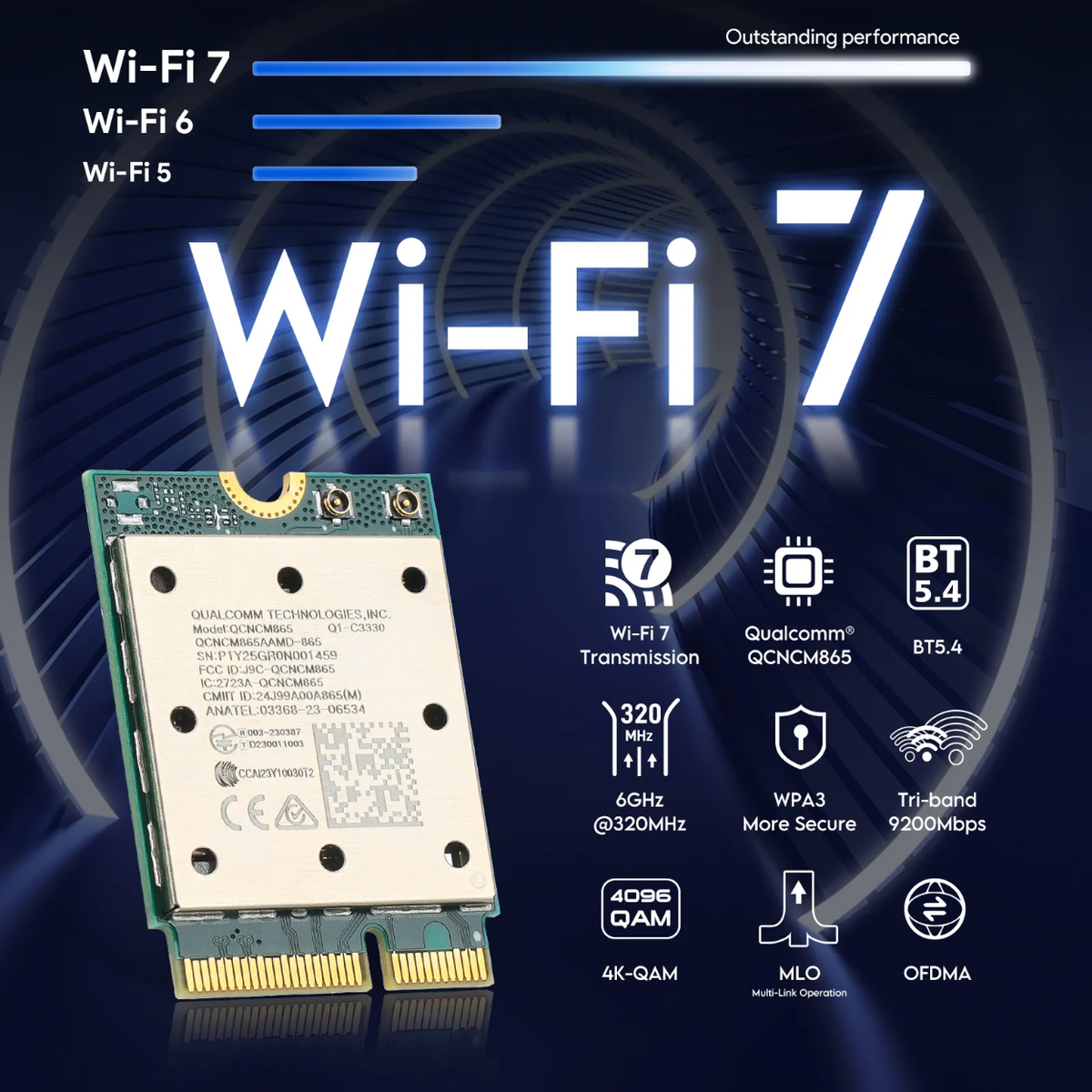 Qualcomm QCNCM865 Wi-Fi 7 NIC